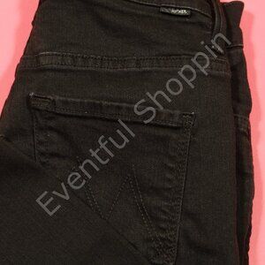 Mother The Swooner Dagger Ankle Fray Jeans in Baa Baa Black Sheep Size 25